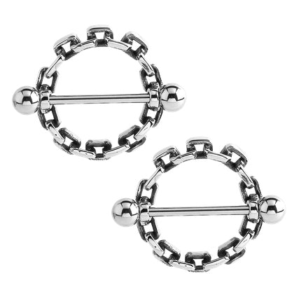 Chain Link Stainless Nipple Shields Nipple Shields 14g - 5/8" diameter (16mm) Stainless Steel