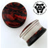 Marbled Plugs by Glasswear Studios Plugs 9/16 inch (14mm) Cherry & Black