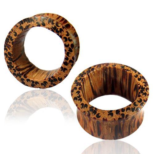 Coco Wood Double Flared Tunnels Plugs 6 gauge (4mm) Coco Wood