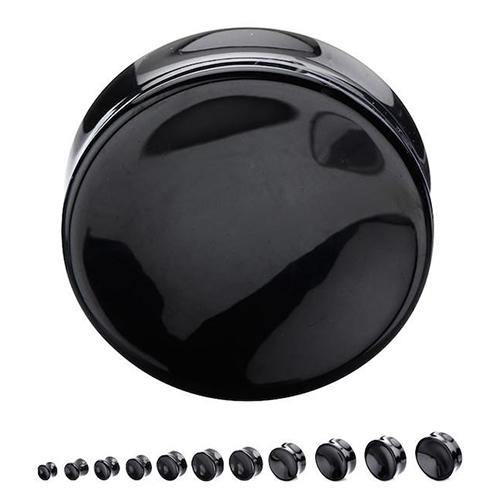 Black Obsidian Concave Plugs Plugs  