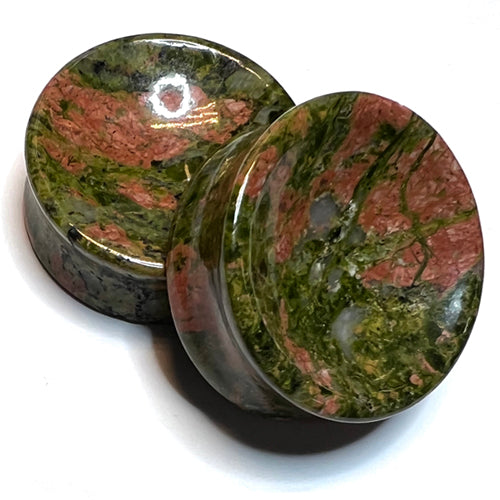 Unakite Concave Plugs Plugs  