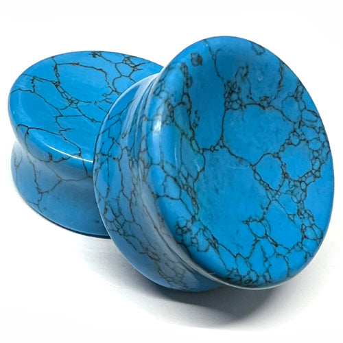 Turquoise Concave Plugs Plugs 2 gauge (6mm) Turquoise