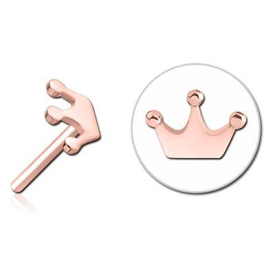 Crown Rose Gold Threadless End Replacement Parts 3x4.5mm Rose Gold