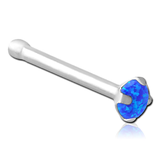 Prong Opal Stainless Nose Bone Nose 20g - 1/4