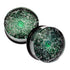 Double Galaxy Plugs by Glasswear Studios Plugs 1 inch (26mm) Diamond/Green