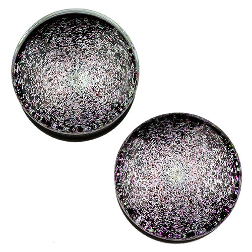 Double Galaxy Plugs by Glasswear Studios Plugs 1 inch (26mm) Diamond/Pink
