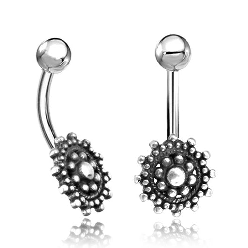Sterling Silver Dotted Belly Ring Belly Ring  