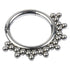 V-Beaded Titanium Hinged Ring Hinged Rings 16g - 5/16" diameter (8mm) High Polish (silver)