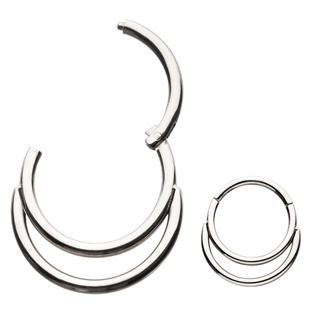 Stainless Double Hinged Segment Ring Tulsa Body Jewelry