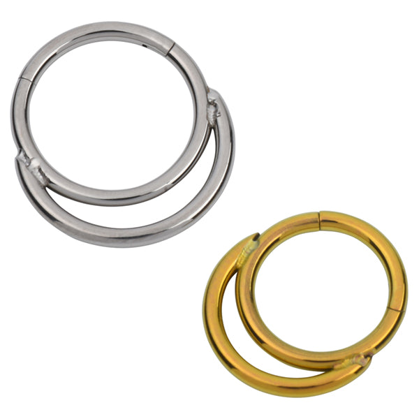 Double Face Titanium Hinged Ring Hinged Rings 16g - 5/16