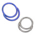 Double Face Titanium Hinged Ring Hinged Rings 16g - 3/8" diameter (10mm) High Polish (silver)