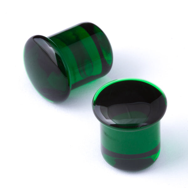 Simple SF Plugs by Gorilla Glass Plugs 2 gauge (6mm) - 9mm long Emerald