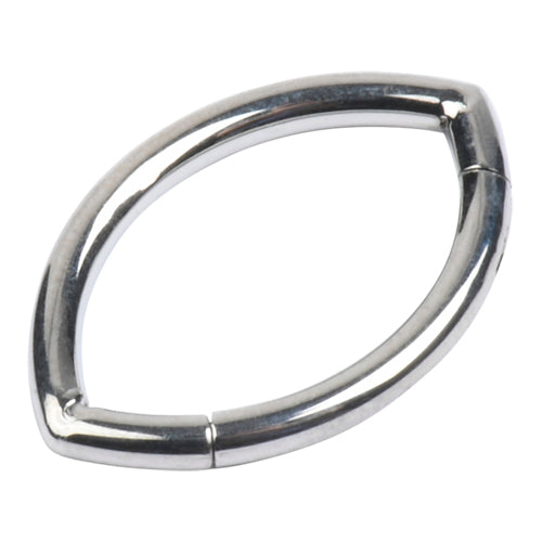 Football Titanium Hinged Ring Hinged Rings 16g - 3/8" diameter (10mm) High Polish (silver)