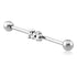14g "Fuck" Stainless Industrial Barbell Industrials 14g - 1-1/2" long (38mm) Stainless Steel