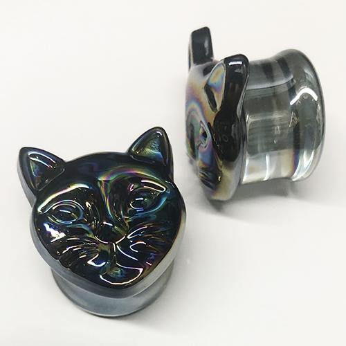 Glass Cat Face Plugs Plugs  