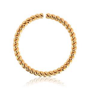 18g Braided Gold Continuous Ring Continuous Rings 18g - 5/16" diameter (8mm) Gold