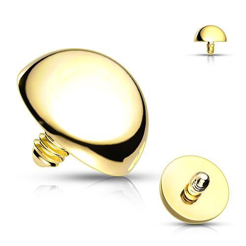 16g Dome Gold End Replacement Parts 16g - 3mm diameter Gold