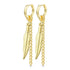 Feather & Chain Hoop Earrings Earrings 18g - 5/16" diameter (8mm) Gold Plated