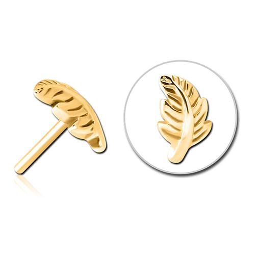 Feather Gold Threadless End Replacement Parts 4.5x8mm Gold