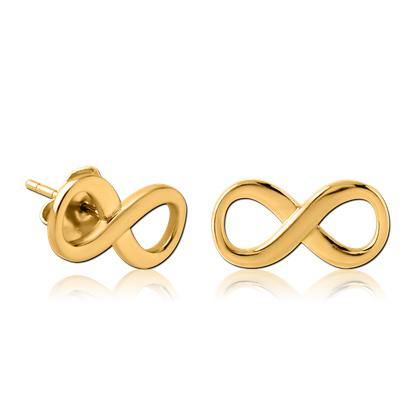 Large Infinity Gold Stud Earrings Earrings 20 gauge Gold