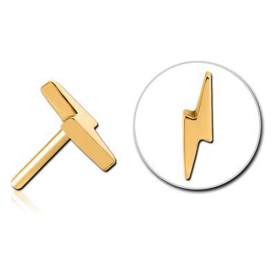 Lightning Gold Threadless End Replacement Parts 2.1x8.8mm Gold