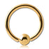 16g Gold Captive Bead Ring Captive Bead Rings 16g - 1/4" diameter (6mm) - 3mm bead Gold