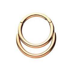 16g Double Rose Gold Hinged Segment Ring Hinged Rings 16g - 5/16