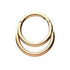 16g Double Rose Gold Hinged Segment Ring Hinged Rings 16g - 5/16" diameter (8mm) Rose Gold