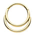 16g Double Gold Hinged Segment Ring Hinged Rings 16g - 5/16" diameter (8mm) Gold