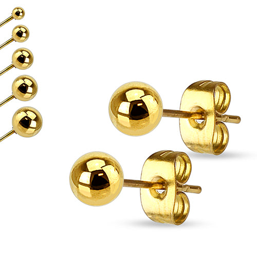 Gold Stud Earrings Earrings 20g - 2mm studs Gold Plated