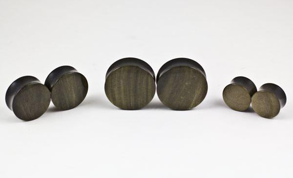 Golden Obsidian Plugs by Oracle Body Jewelry Plugs 6 gauge (4mm) Golden Obsidian