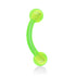 16g Bioflex Curved Barbell Curved Barbells 16g - 5/16" long (8mm) Light Green