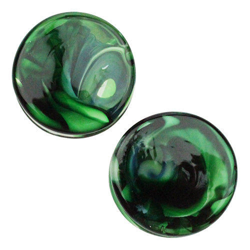 Borostone Plugs by Glasswear Studios Plugs 7/8 inch (22mm) Green Lantern
