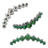 16g 9-Round Prong CZ Titanium End Replacement Parts 16 gauge - 4.9x15mm Green CZs