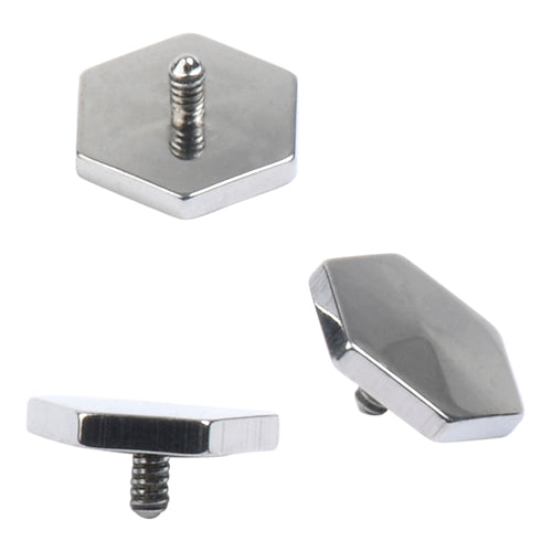 16g Hex Titanium End Replacement Parts 16 gauge - 5mm hexagon High Polish (silver)