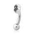 Hollow Paw Stainless Eyebrow Barbell Eyebrow 16g - 5/16" long (8mm) Stainless Steel