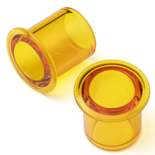 Honey SF Bullet Holes by Gorilla Glass Plugs 8 gauge (3mm) Honey