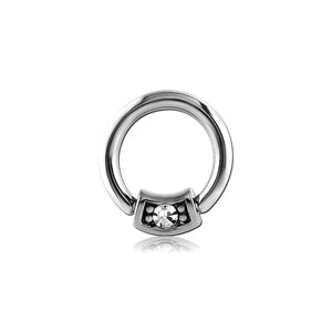 16g Jeweled Captive Bead Ring Captive Bead Rings 16g - 5/16" diameter (8mm) Stainless Steel