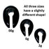 Black Obsidian Keyhole Ear Weights Ear Weights  