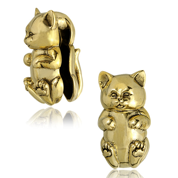 Fat Cat Brass Weights Ear Weights 5/8 inch (16mm) Yellow Brass