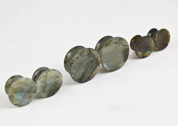 Labradorite Mayan Plugs by Oracle Body Jewelry Plugs 7/8 inch (22mm) Labradorite