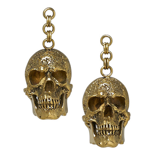 Cranio Pendants by Diablo Organics Ear Weights Large Yellow Brass