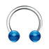 16g Acrylic Circular Barbell Circular Barbells 16g - 5/16" diameter (8mm) - 3mm balls Light Blue