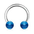 14g Acrylic Circular Barbell Circular Barbells 14g - 5/16" diameter (8mm) - 4mm balls Light Blue