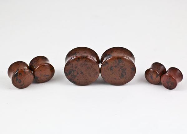 Mahogany Obsidian Plugs by Oracle Body Jewelry Plugs 8 gauge (3mm) Mahogany Obsidian