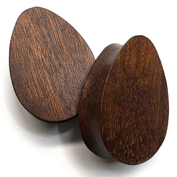 Mahogany Wood Teardrop Plugs Plugs 5/8 inch (16mm) - 8mm wearable Mahogany