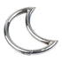 Moon Titanium Hinged Ring Hinged Rings 16g - 5/16" diameter (8mm) High Polish (silver)