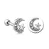 Moon & Star Stainless Cartilage Barbell Cartilage 16g - 1/4" long (6mm) Stainless Steel