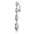Marquise CZ Reverse Belly Dangle Belly Ring 14 gauge - 3/8" long (10mm) Stainless Steel