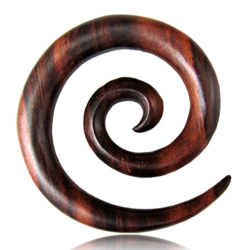Narra Wood Spirals Plugs  